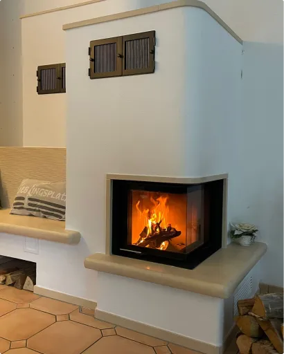 weißer Kamin