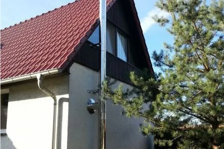 Beispielbild fertig eingebauter Schornstein